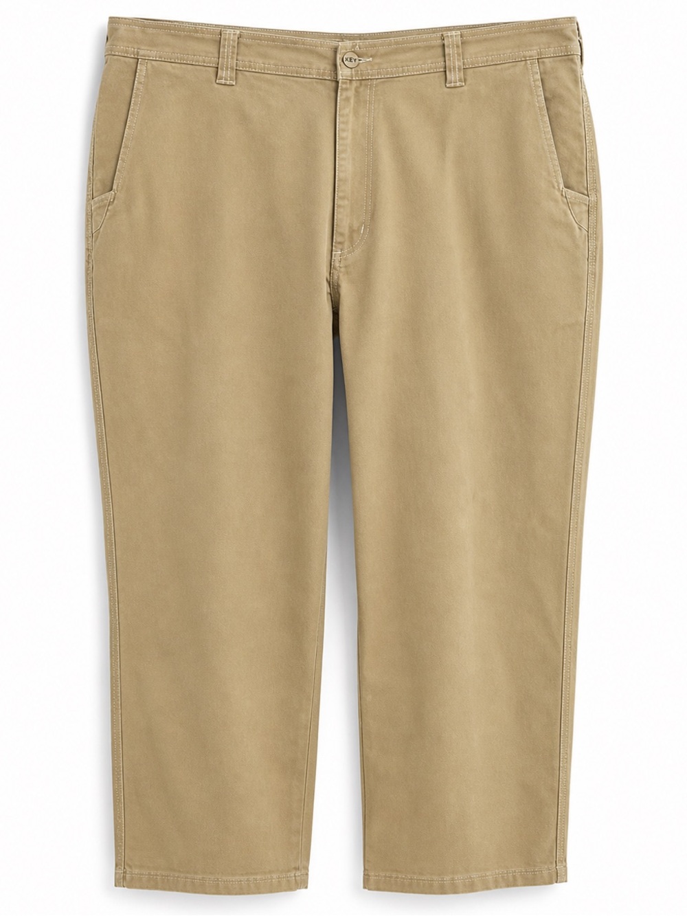 KEY Bowman Flex Work Pants 46x32 Relaxed Fit Khaki Stretch Utility
